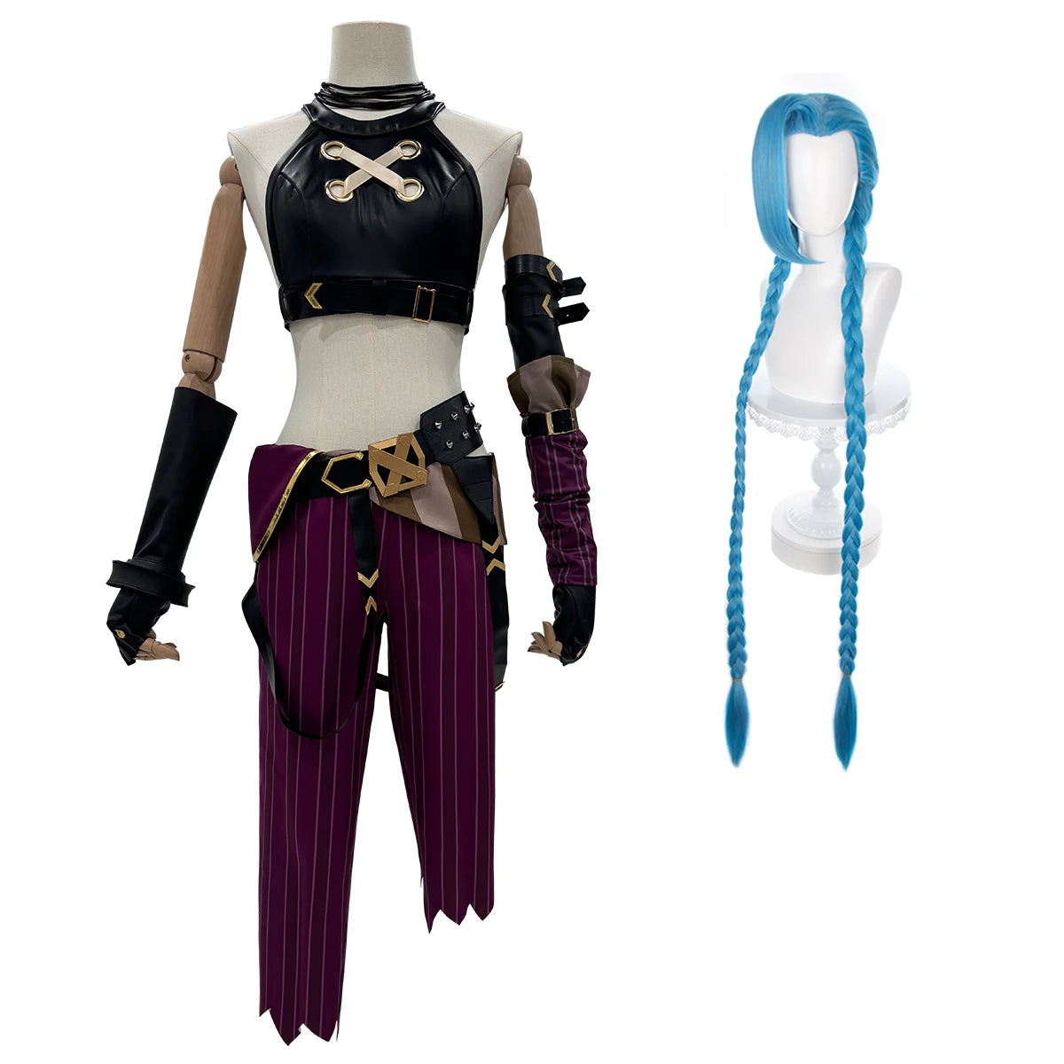 Cosplay Jinx – League of Legends (LOL) – Costume Complet avec Accessoires