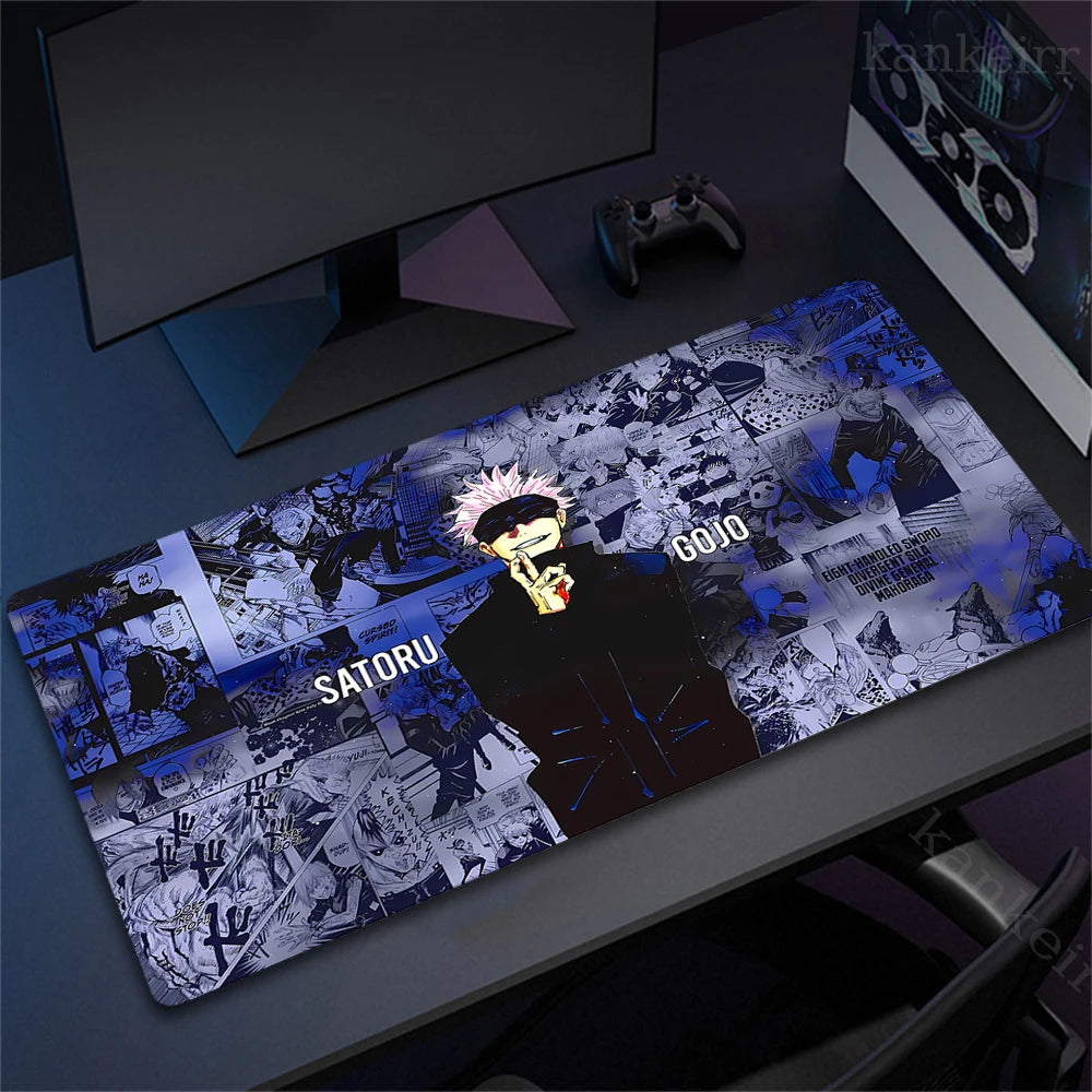 Tapis de souris XXL Jujutsu Kaisen – Gojo Satoru | Gaming & Bureau | Antidérapant | Design Anime