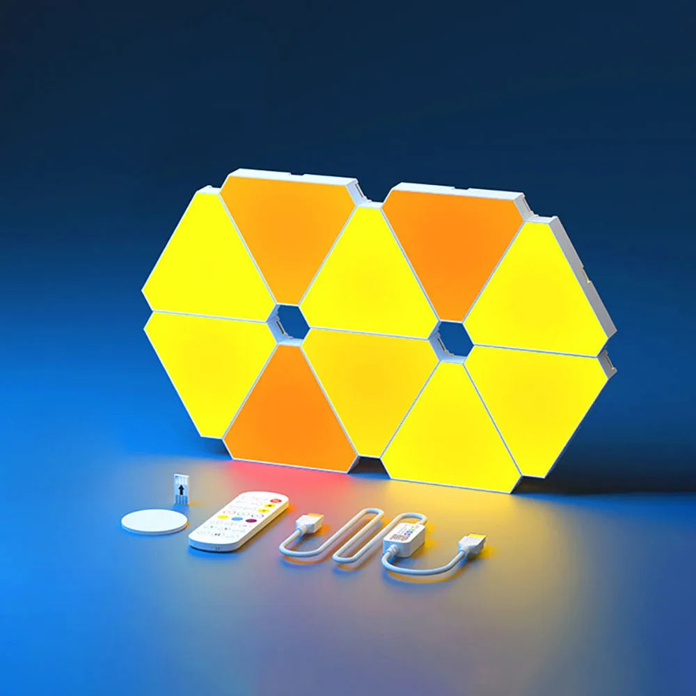 Panneaux Lumineux LED Triangulaires RGB - Éclairage Intelligents et Modulables