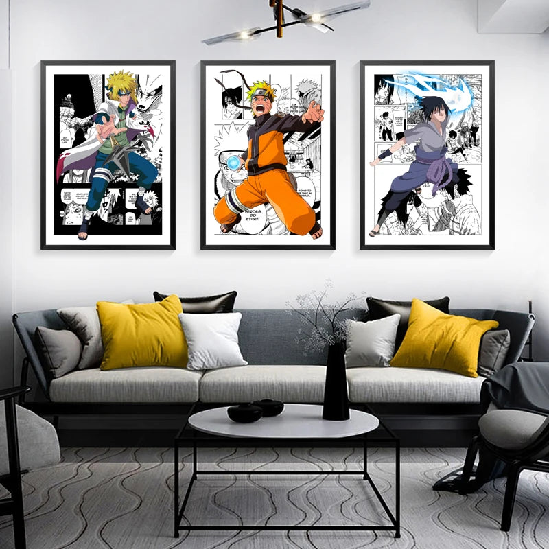 Affiche Murale Naruto Shippuden – Décoration Anime pour Chambre & Salon