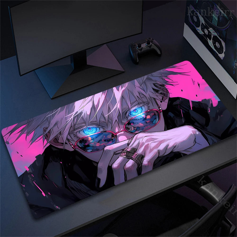 Tapis de souris XXL Jujutsu Kaisen – Gojo Satoru | Gaming & Bureau | Antidérapant | Design Anime