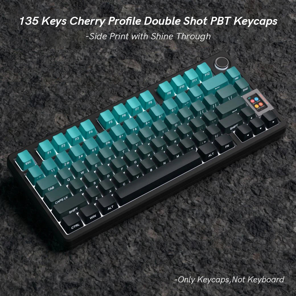 Set de Keycaps PBT Rétroéclairés – Double Injection, RGB, 135 Touches