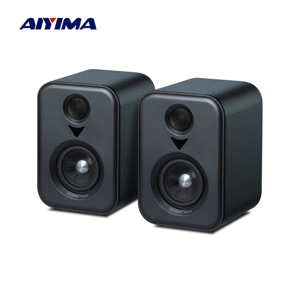 AIYIMA S400 – Enceintes de Bibliothèque Audio Actives | Studio HiFi 50W × 2 avec Bluetooth & USB DAC