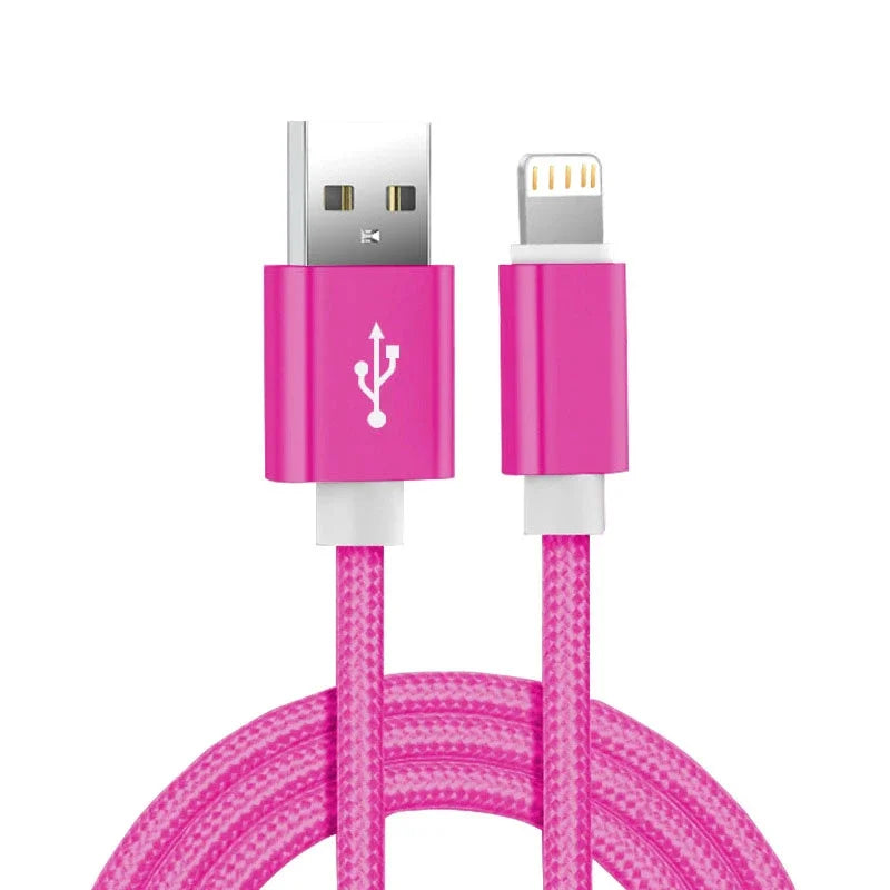 Câble USB Tressé en Nylon pour iPhone – Charge Rapide & Résistant