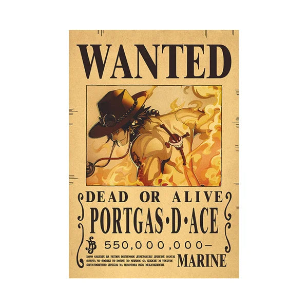 Affiches Wanted One Piece – Posters Vintage des Mugs de Primes
