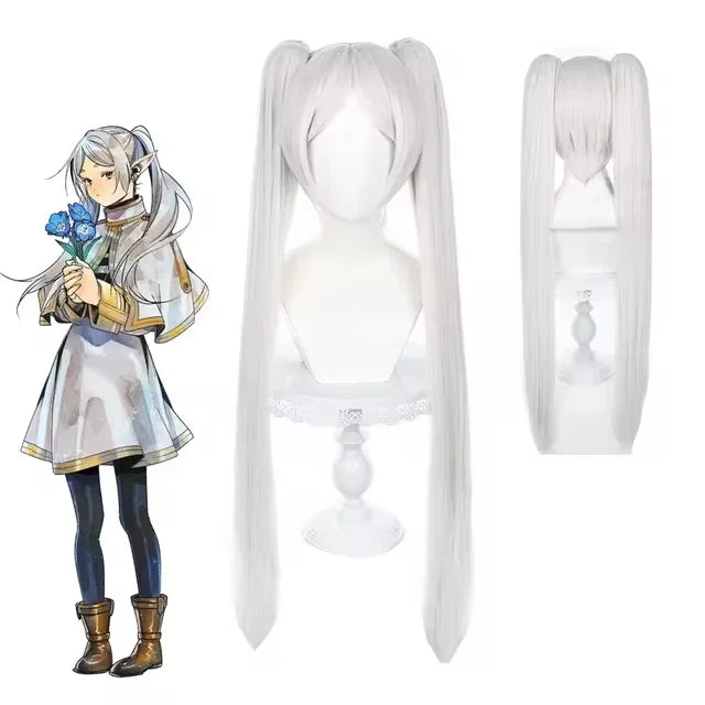 Cosplay Sousou No Frieren – Costume Complet avec Perruque, Accessoires et Oreilles d’Elfe