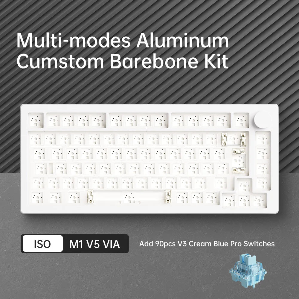 Akko MonsGeek M1 V5 – Clavier mécanique Barebone 75% Tri-Mode, VIA Compatible, Échange à chaud, RGB, Batterie 8000 mAh