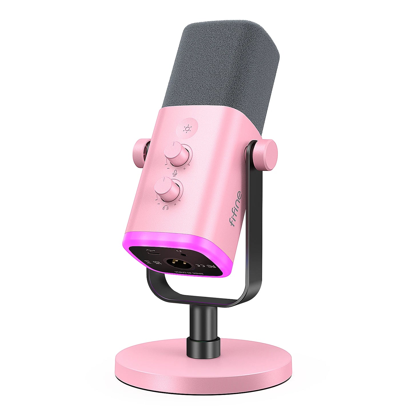 Microphone Gamer & Streaming FIFINE AM8 – Dynamique USB/XLR | RGB | Bouton tactile mute | PC, PS5/PS4