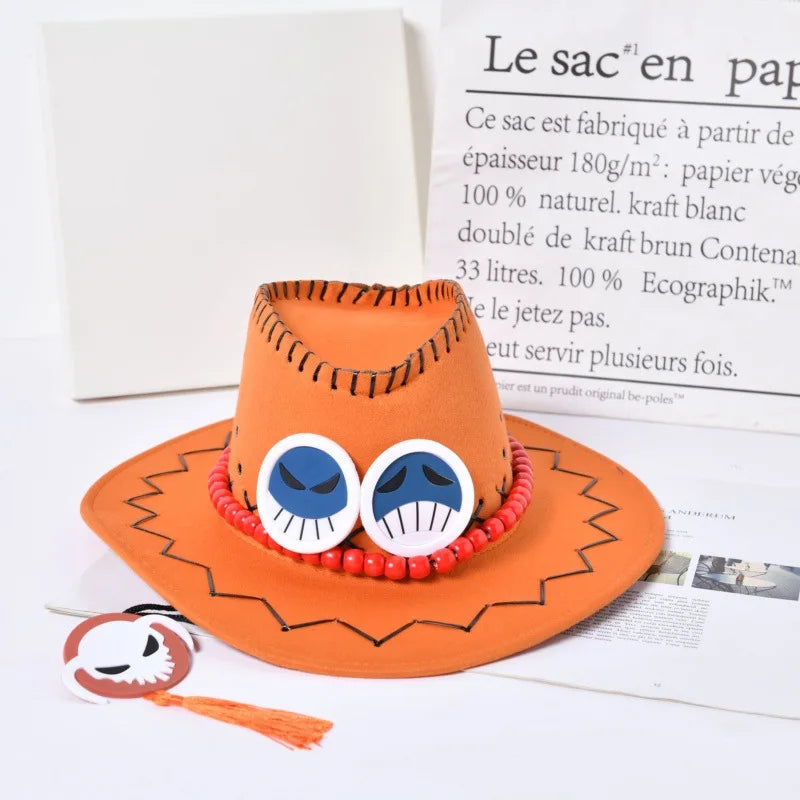 Chapeau Cowboy Ace – Cosplay One Piece | Unisexe | Accessoire Anime Halloween & Carnaval
