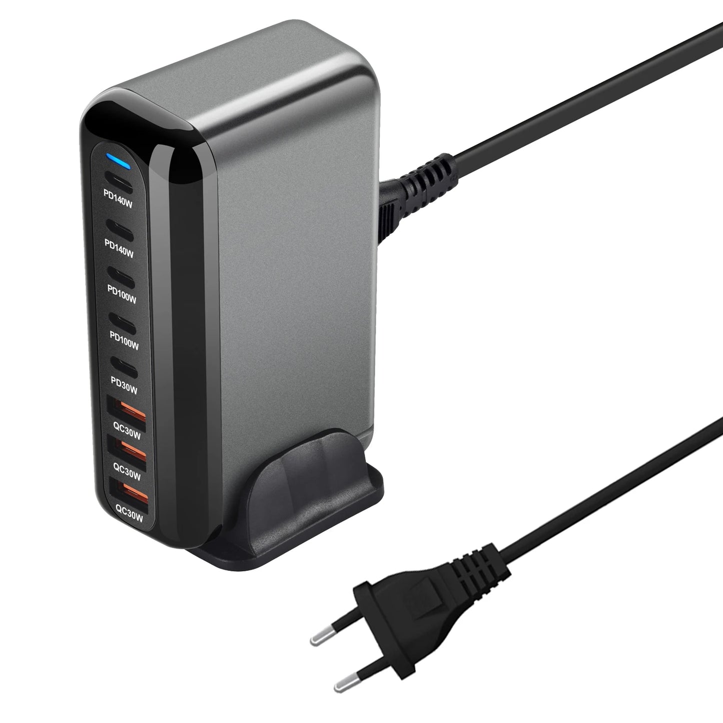 Chargeur Rapide USB Type-C 600W GaN 3.0 - 8 Ports Ultra-Puissants