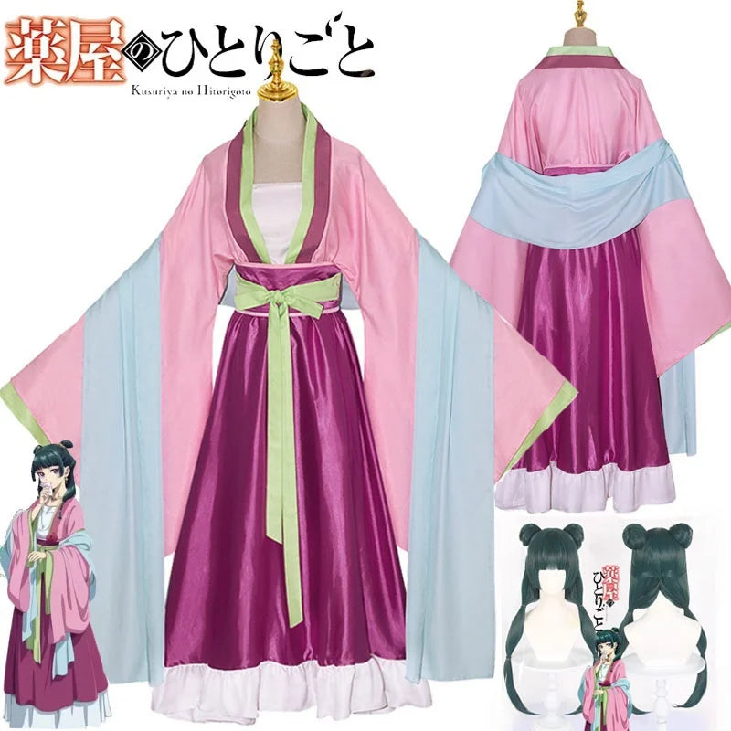 Cosplay Maomao – Kusuriya no Hitorigoto | Costume + Perruque – Robe Traditionnelle pour Femme