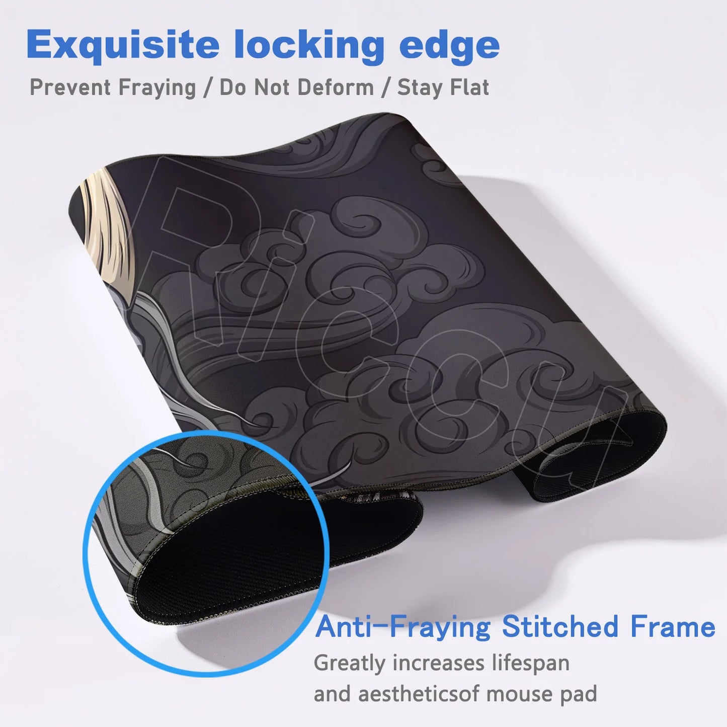 Tapis de souris XXL Oni Japonais – Gaming & Bureau | Motif démon samouraï | Antidérapant
