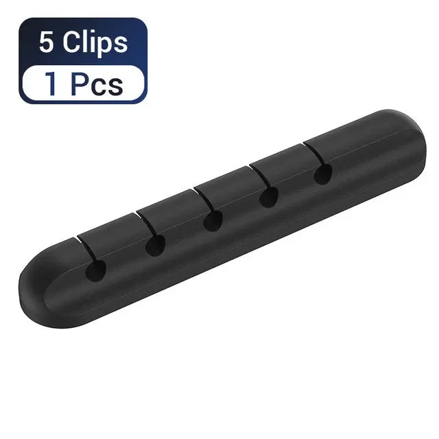 Organisateur de câbles USB en Silicone – Clips de Gestion pour Bureau et Maison