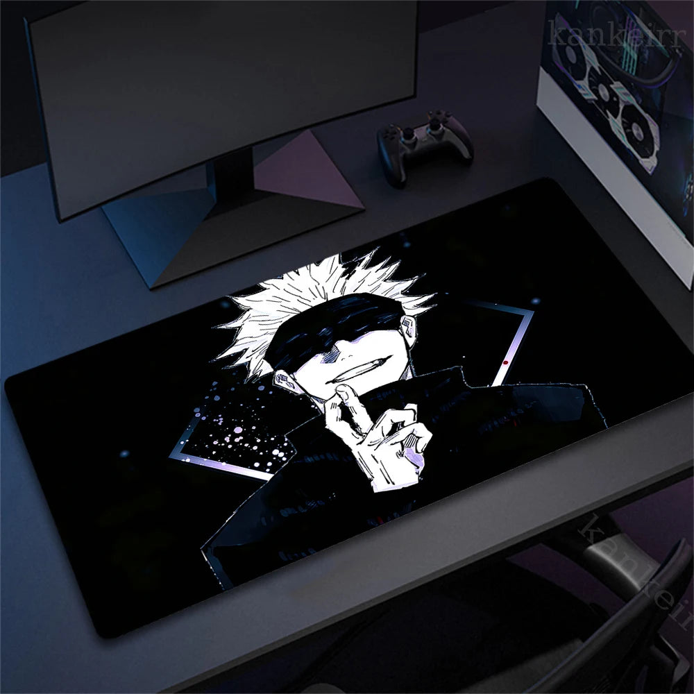 Tapis de souris XXL Jujutsu Kaisen – Gojo Satoru | Gaming & Bureau | Antidérapant | Design Anime