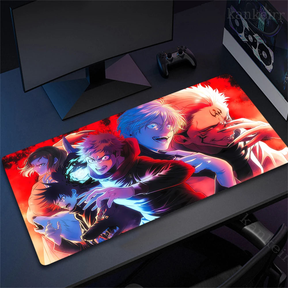 Tapis de souris XXL Jujutsu Kaisen – Gojo Satoru | Gaming & Bureau | Antidérapant | Design Anime