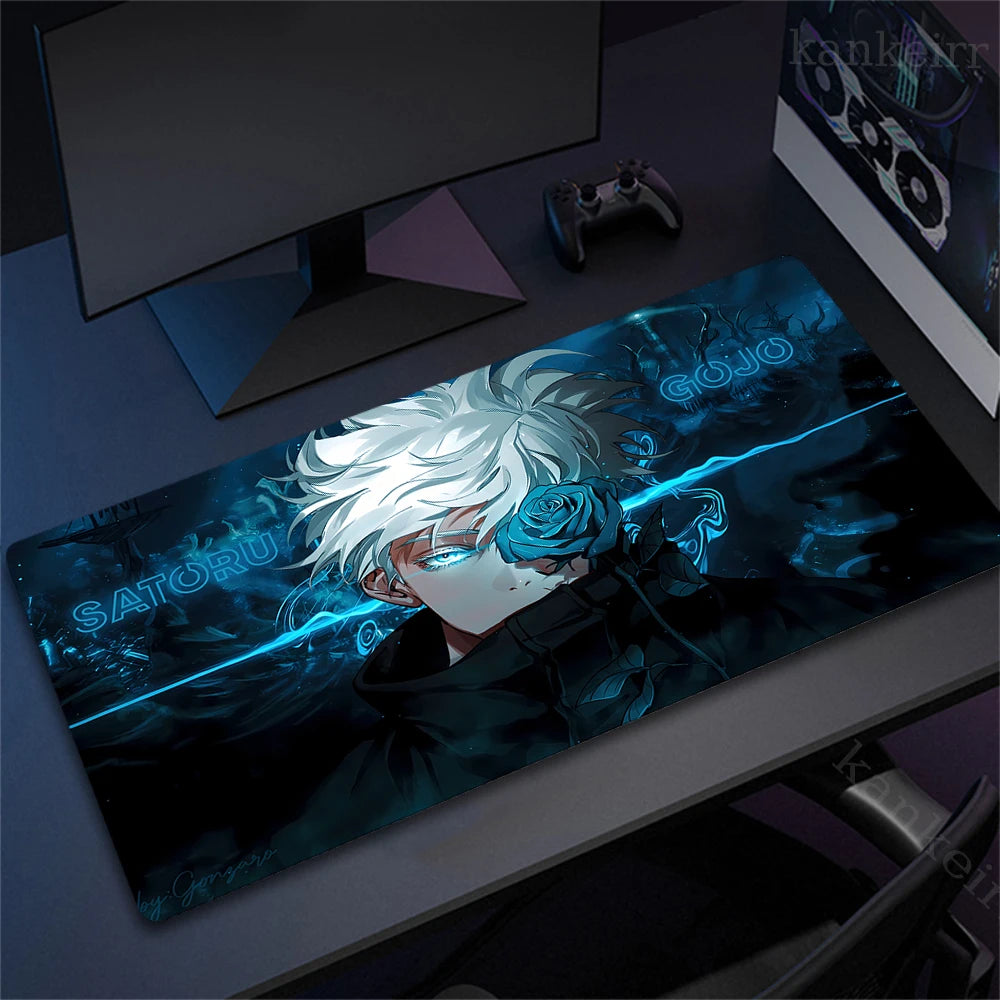 Tapis de souris XXL Jujutsu Kaisen – Gojo Satoru | Gaming & Bureau | Antidérapant | Design Anime