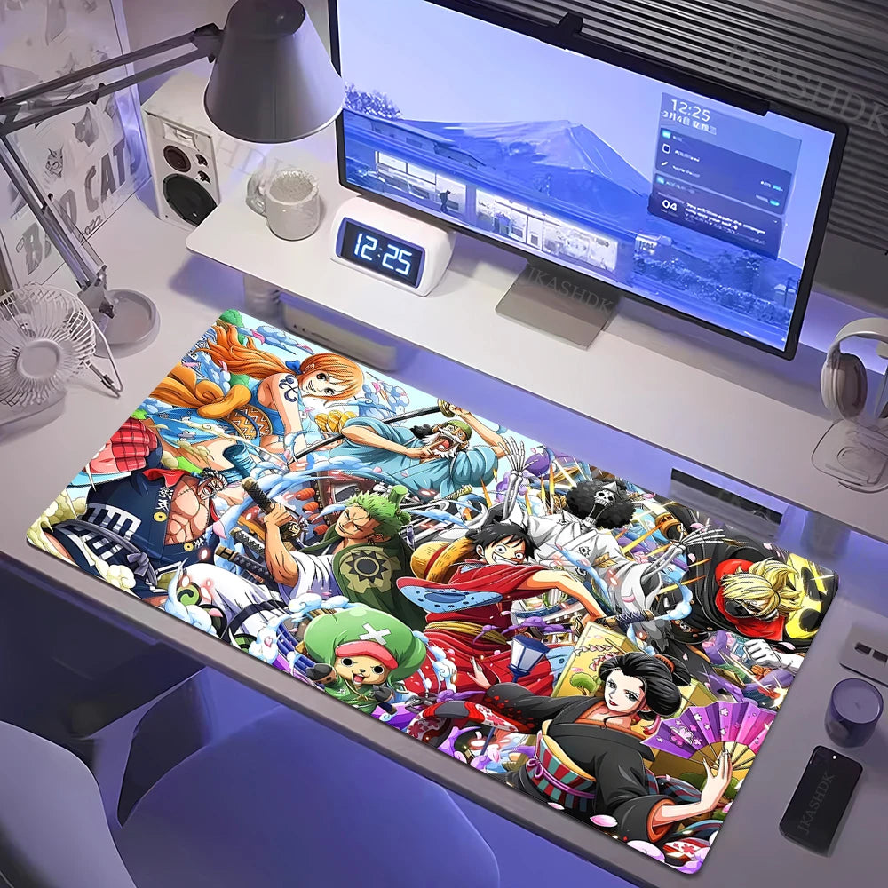 Tapis de souris XXL One Piece – Sunny & Mugiwara | Gaming & Bureau | Antidérapant | Design Anime