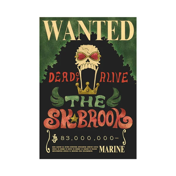 Affiches Wanted One Piece – Posters Vintage des Mugs de Primes