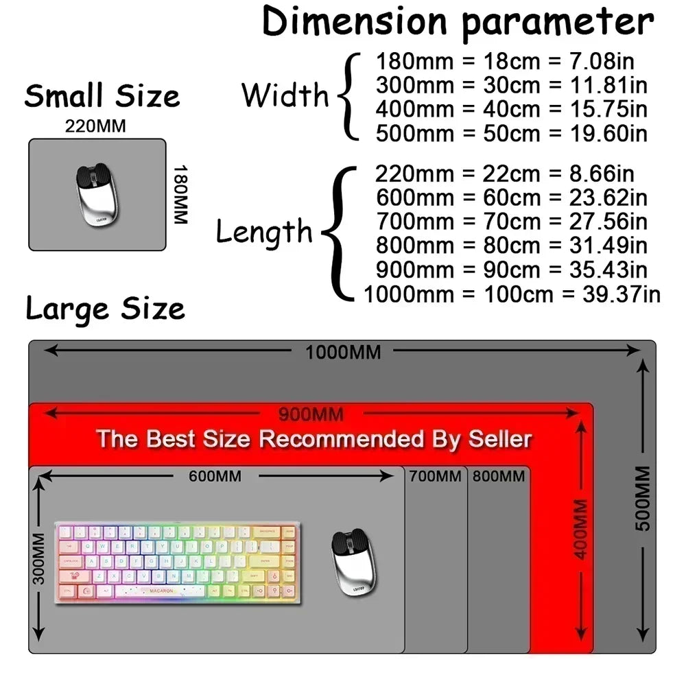 Tapis de souris XXL Oni Japonais – Gaming & Bureau | Motif démon samouraï | Antidérapant