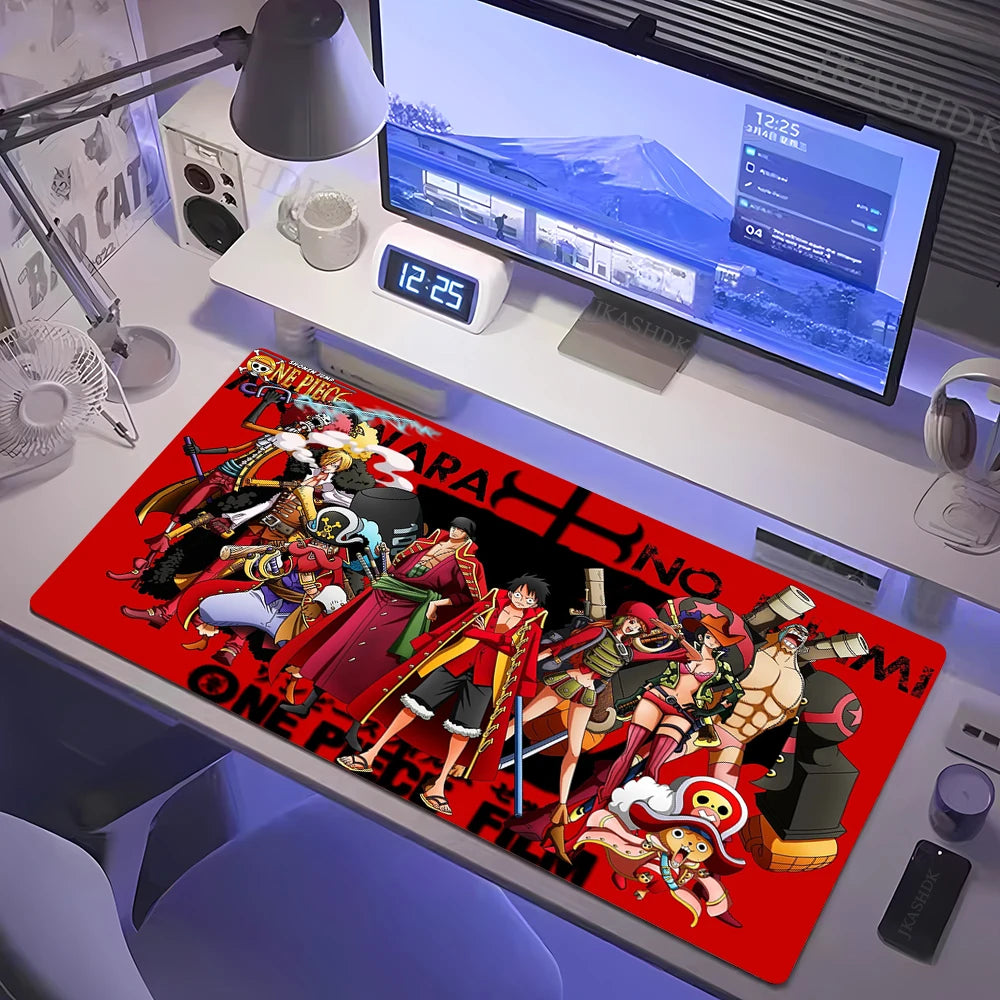 Tapis de souris XXL One Piece – Sunny & Mugiwara | Gaming & Bureau | Antidérapant | Design Anime