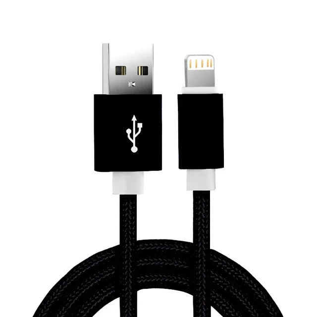 Câble USB Tressé en Nylon pour iPhone – Charge Rapide & Résistant