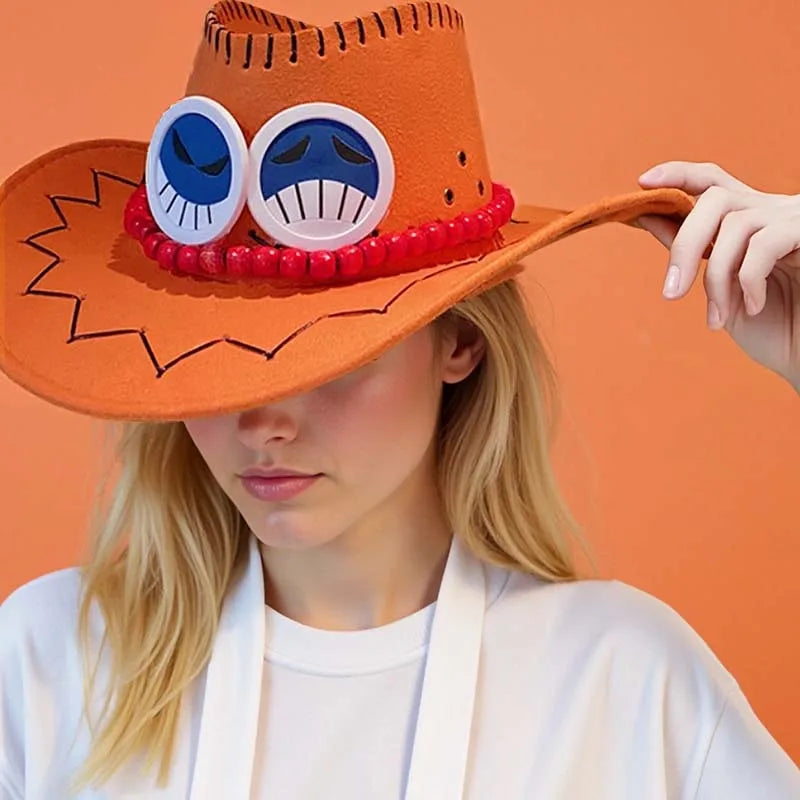 Chapeau Cowboy Ace – Cosplay One Piece | Unisexe | Accessoire Anime Halloween & Carnaval