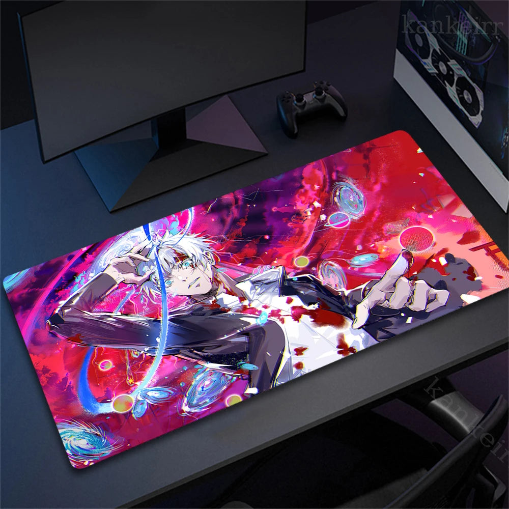 Tapis de souris XXL Jujutsu Kaisen – Gojo Satoru | Gaming & Bureau | Antidérapant | Design Anime