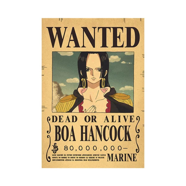 Affiches Wanted One Piece – Posters Vintage des Mugs de Primes