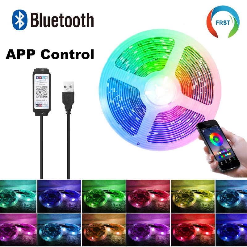 Bande LED RGB 5050 Bluetooth – Ambiance Lumineuse Connectée