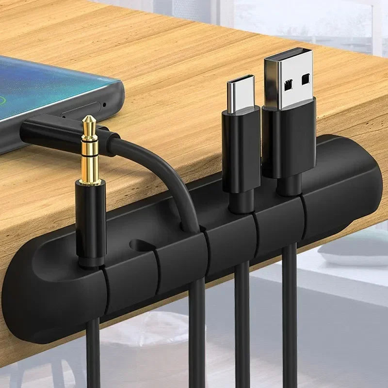 Organisateur de Câbles USB en Silicone – Gestion Facile et Propre des Fils | 1 ou 2 Pièces