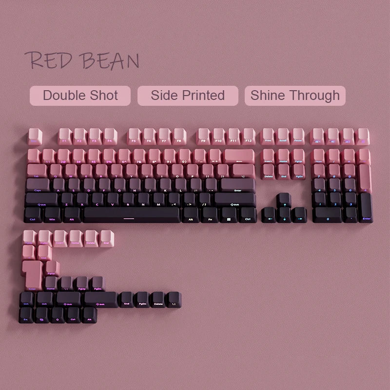 Set de Keycaps PBT Rétroéclairés – Double Injection, RGB, 135 Touches