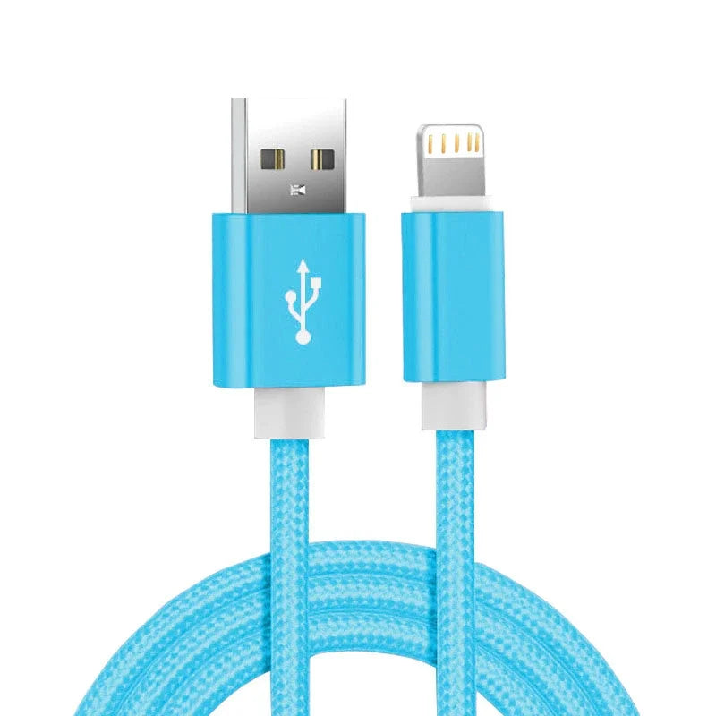 Câble USB Tressé en Nylon pour iPhone – Charge Rapide & Résistant