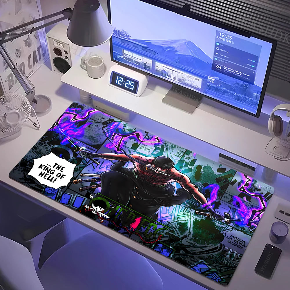 Tapis de souris XXL One Piece – Sunny & Mugiwara | Gaming & Bureau | Antidérapant | Design Anime