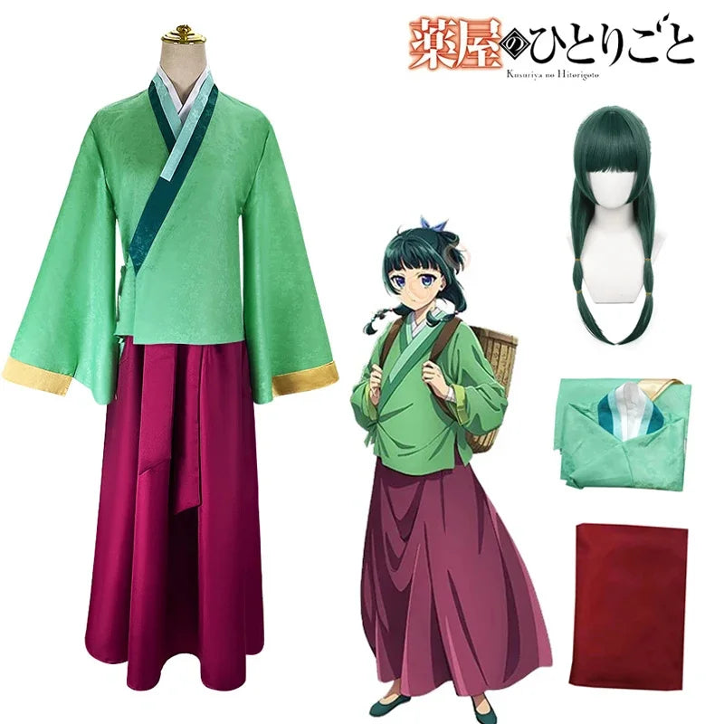 Cosplay Maomao – Kusuriya no Hitorigoto | Costume + Perruque – Robe Traditionnelle pour Femme