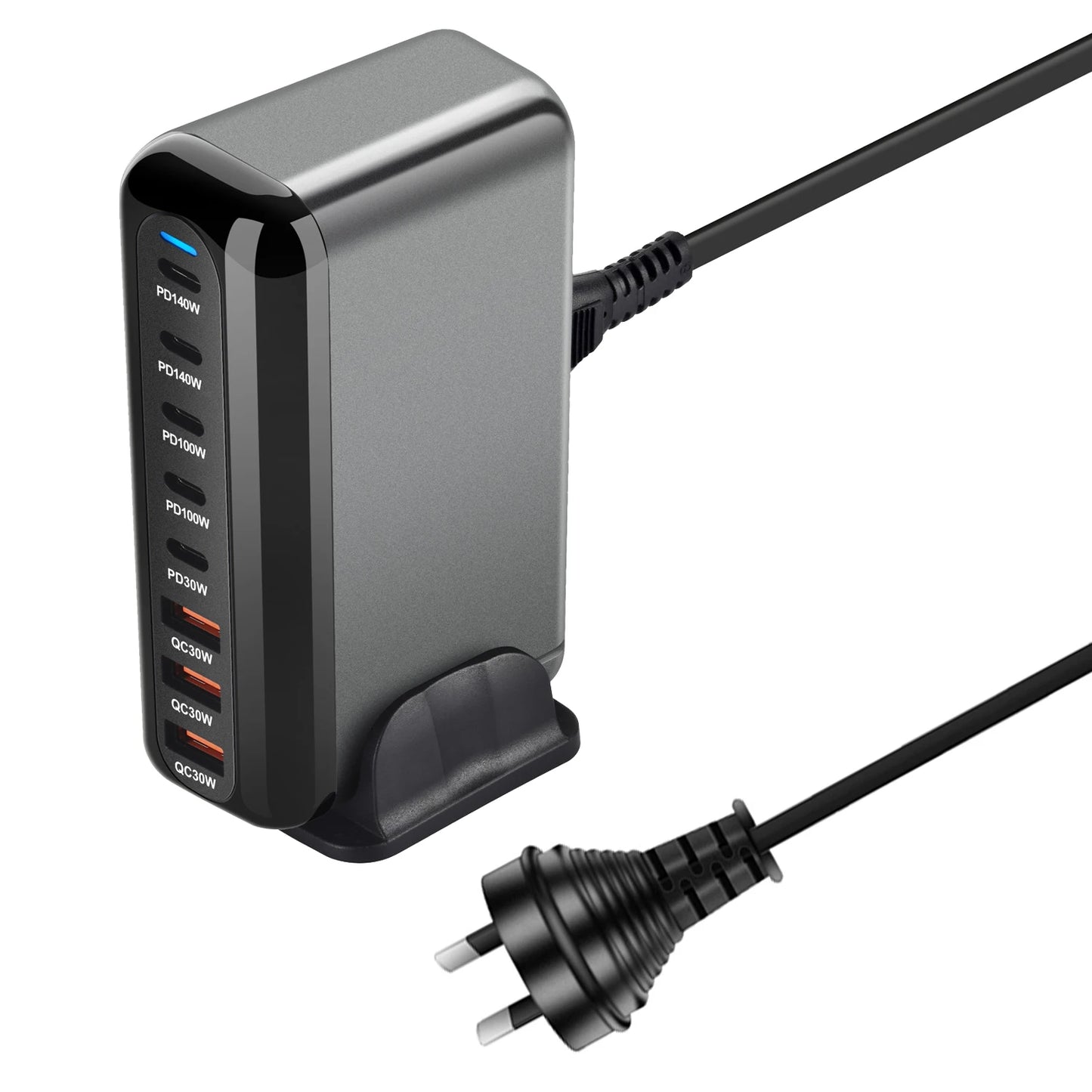 Chargeur Rapide USB Type-C 600W GaN 3.0 - 8 Ports Ultra-Puissants