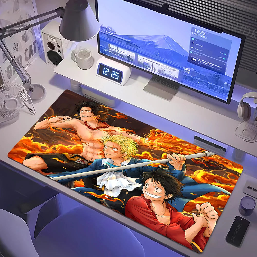Tapis de souris XXL One Piece – Sunny & Mugiwara | Gaming & Bureau | Antidérapant | Design Anime
