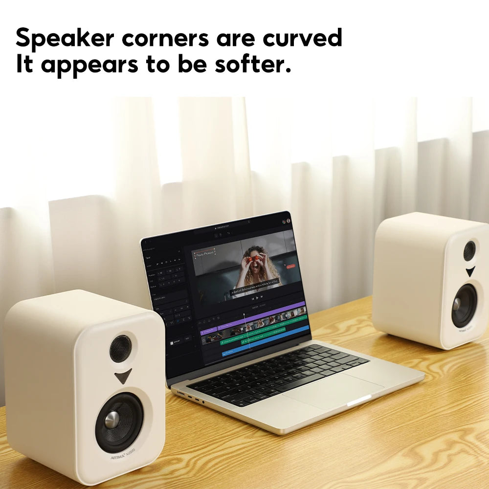 AIYIMA S400 – Enceintes de Bibliothèque Audio Actives | Studio HiFi 50W × 2 avec Bluetooth & USB DAC