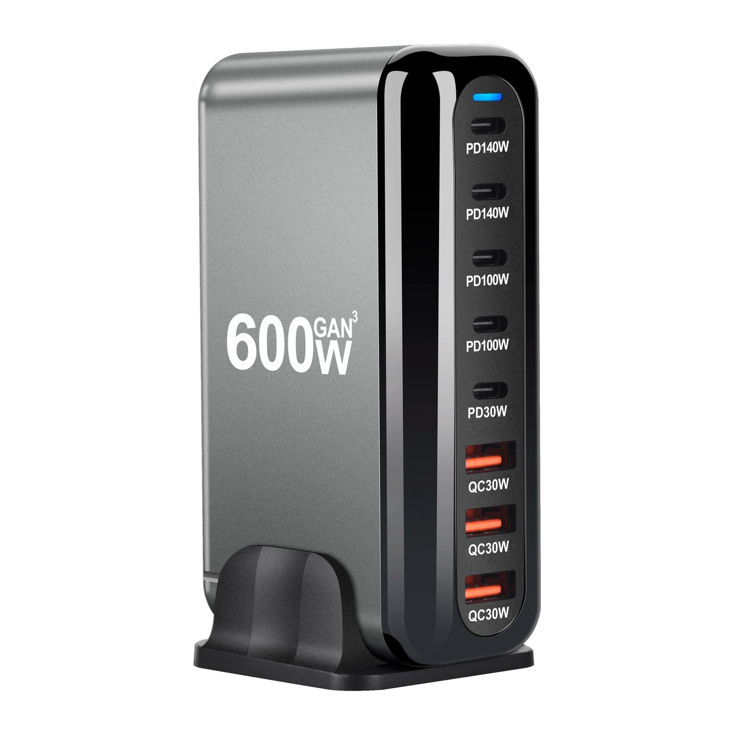 Chargeur Rapide USB Type-C 600W GaN 3.0 - 8 Ports Ultra-Puissants
