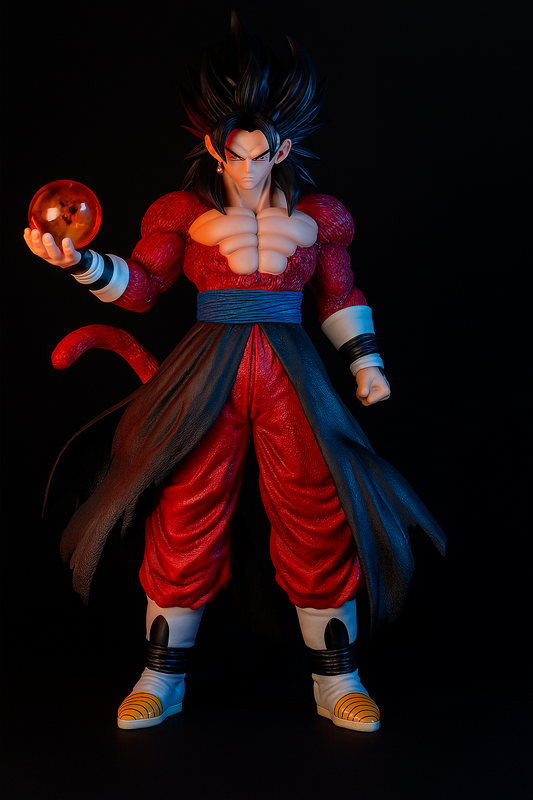 30CM Anime Dragon Ball Super 4 Son Goku Standing Holding Dragon Ball Posture Model Super Saiyan Toy Action Figure Large Doll
