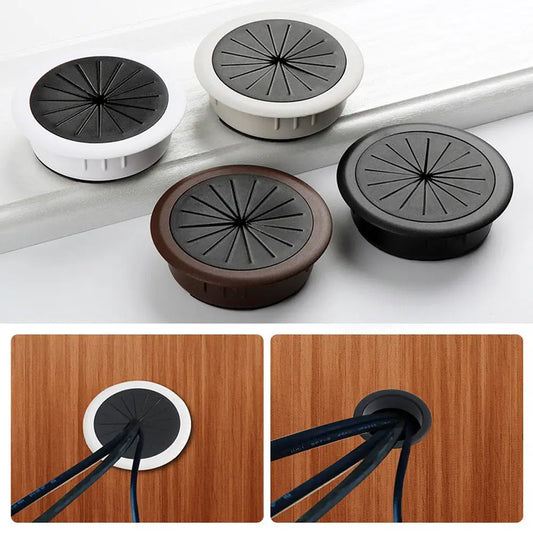 Passe-Câble de Bureau avec Couvercle en Silicone – Organisation & Design