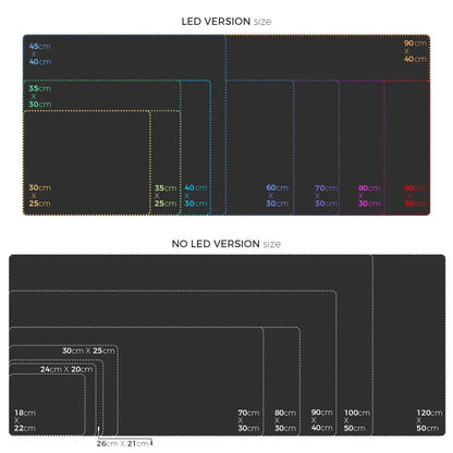 Tapis de souris LED RGB Gaming – 14 modes lumineux | XXL étanche & antidérapant