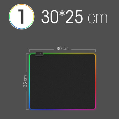Tapis de souris LED RGB Gaming – 14 modes lumineux | XXL étanche & antidérapant
