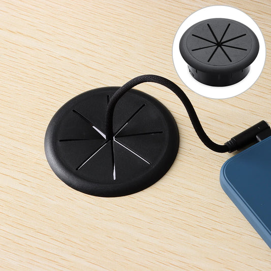 Passe-Câble de Bureau avec Couvercle en Silicone – Organisation & Design