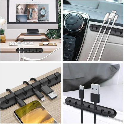 Organisateur de câbles USB en Silicone – Clips de Gestion pour Bureau et Maison