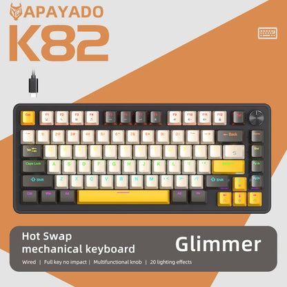 Clavier Mécanique Gamer K82 – 75% Compact, RGB, Hot-Swappable