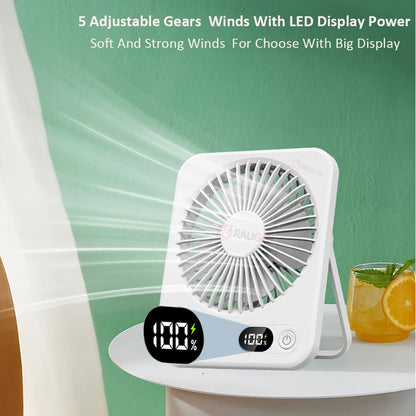 Ventilateur de Bureau Portable 3 en 1 – Silencieux & Rechargeable