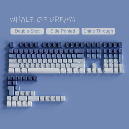 Set de Keycaps PBT Rétroéclairés – Double Injection, RGB, 135 Touches