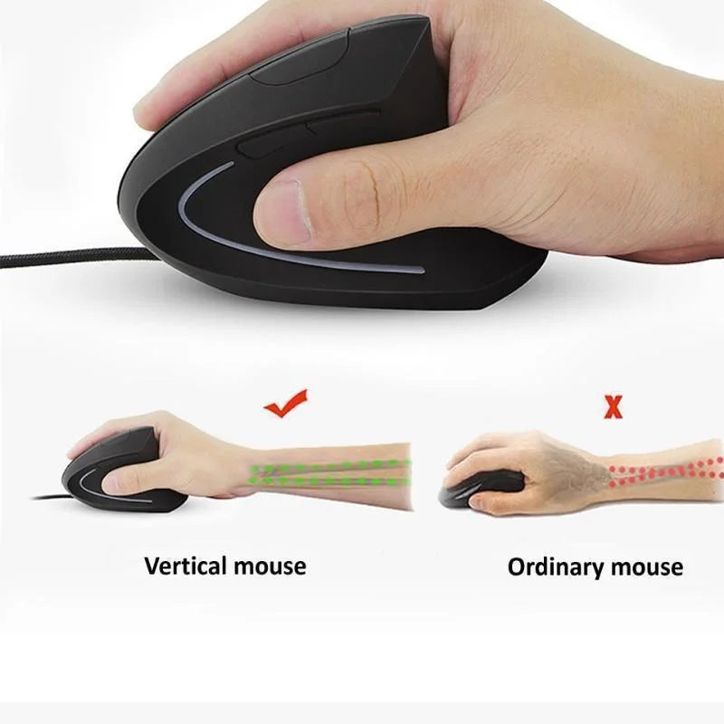 Souris Ergonomique Gaming RVB Verticale – Confort & Performance