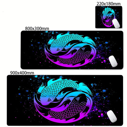 Tapis de souris XXL Japonais Koi – Gaming & Bureau | Antidérapant | Design Anime