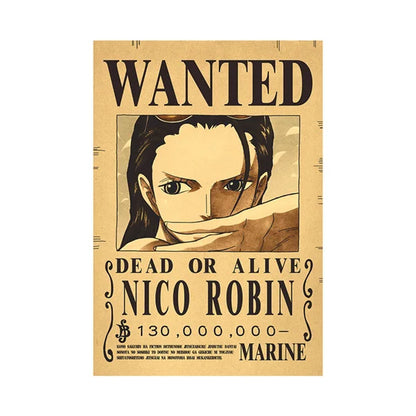 Affiches Wanted One Piece – Posters Vintage des Mugs de Primes